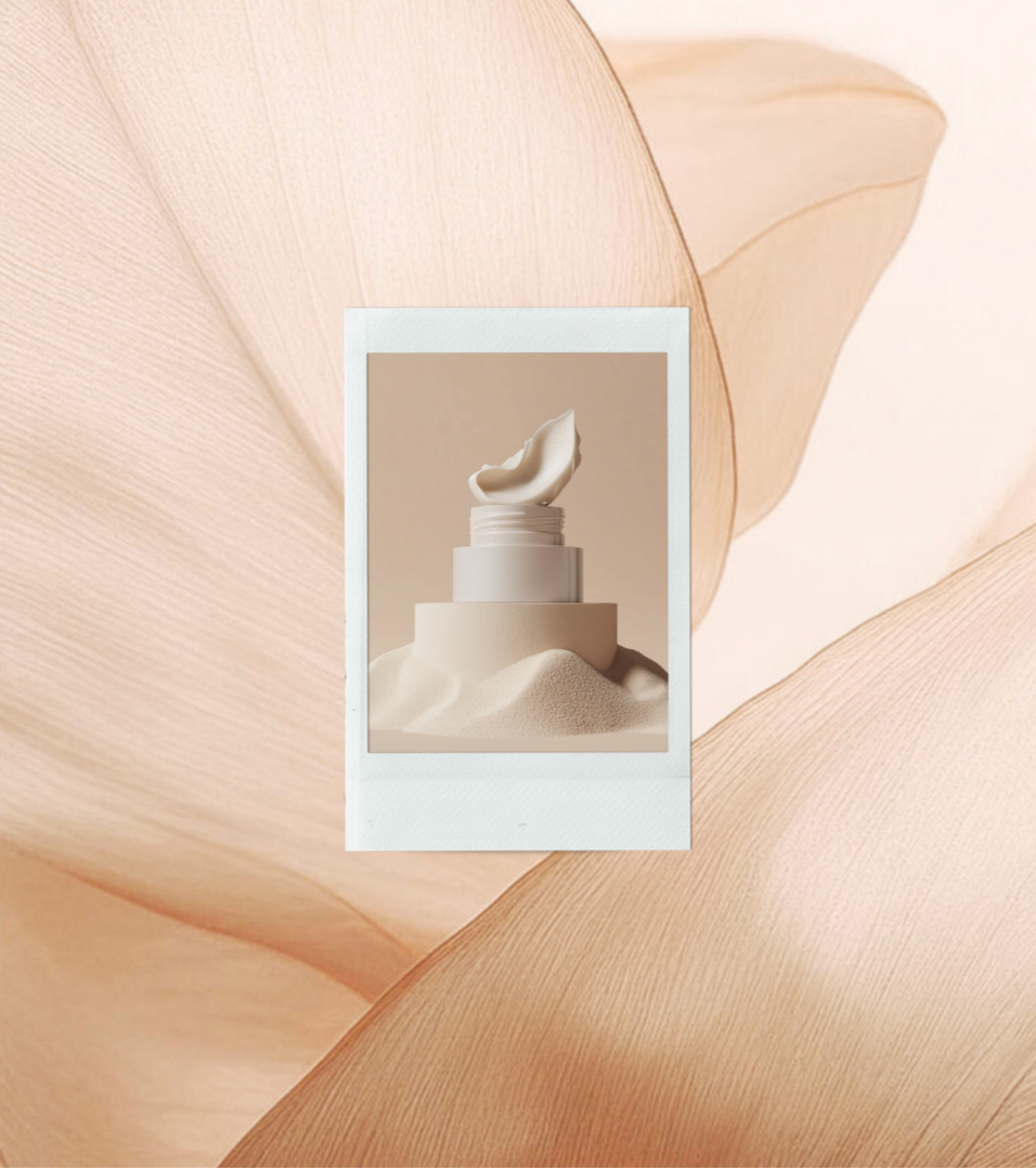 pot de crème beige